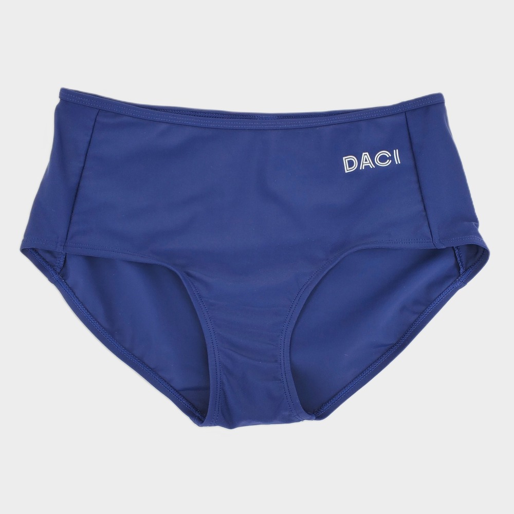 DACI Women Medium Full Coverage High Waisted Bikini Bottom Swimsuit Royal Blue